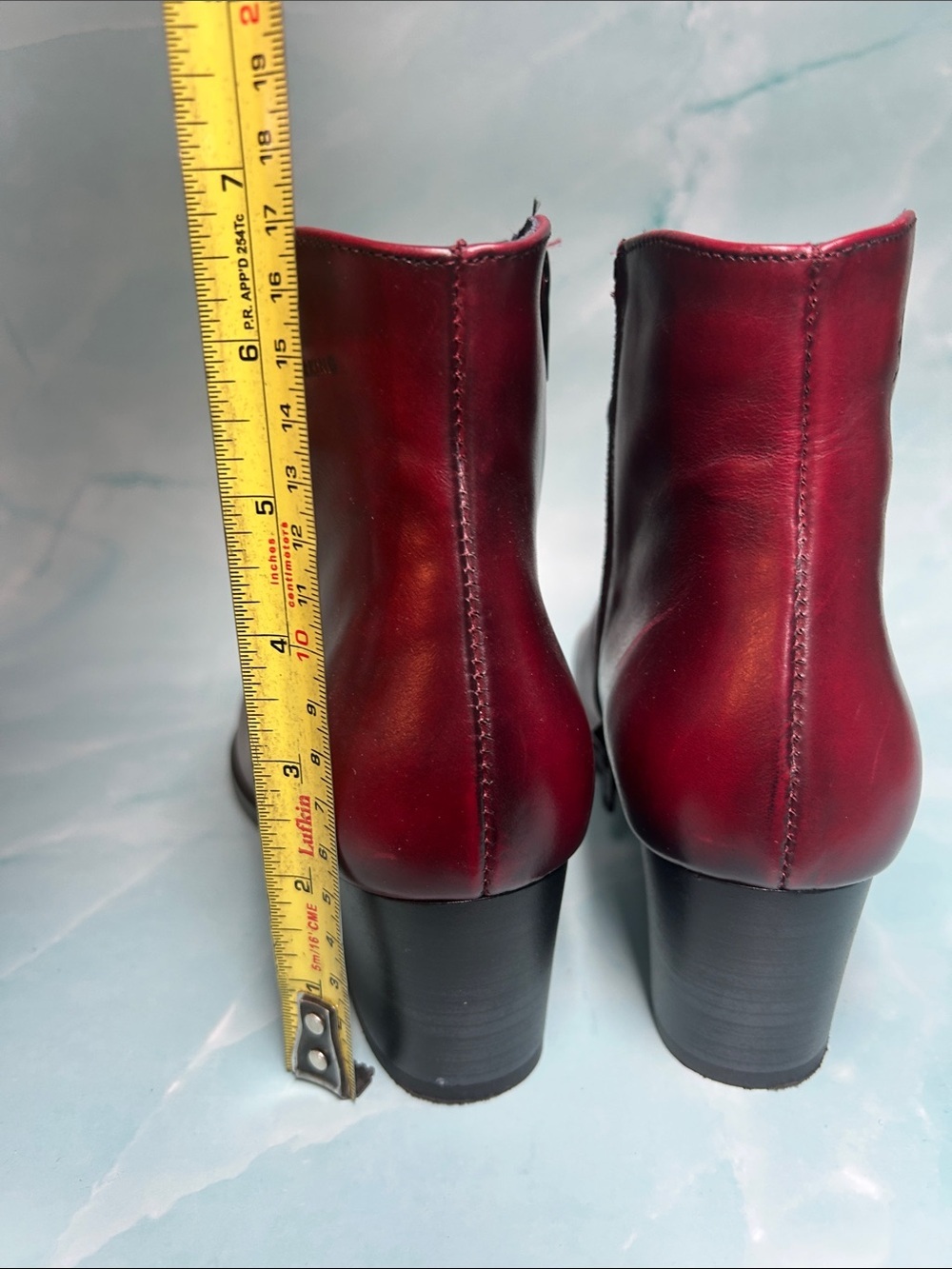 DORKING Women's Red Leather Ankle Boots LEXI Size 36 - Picture 5 of 9